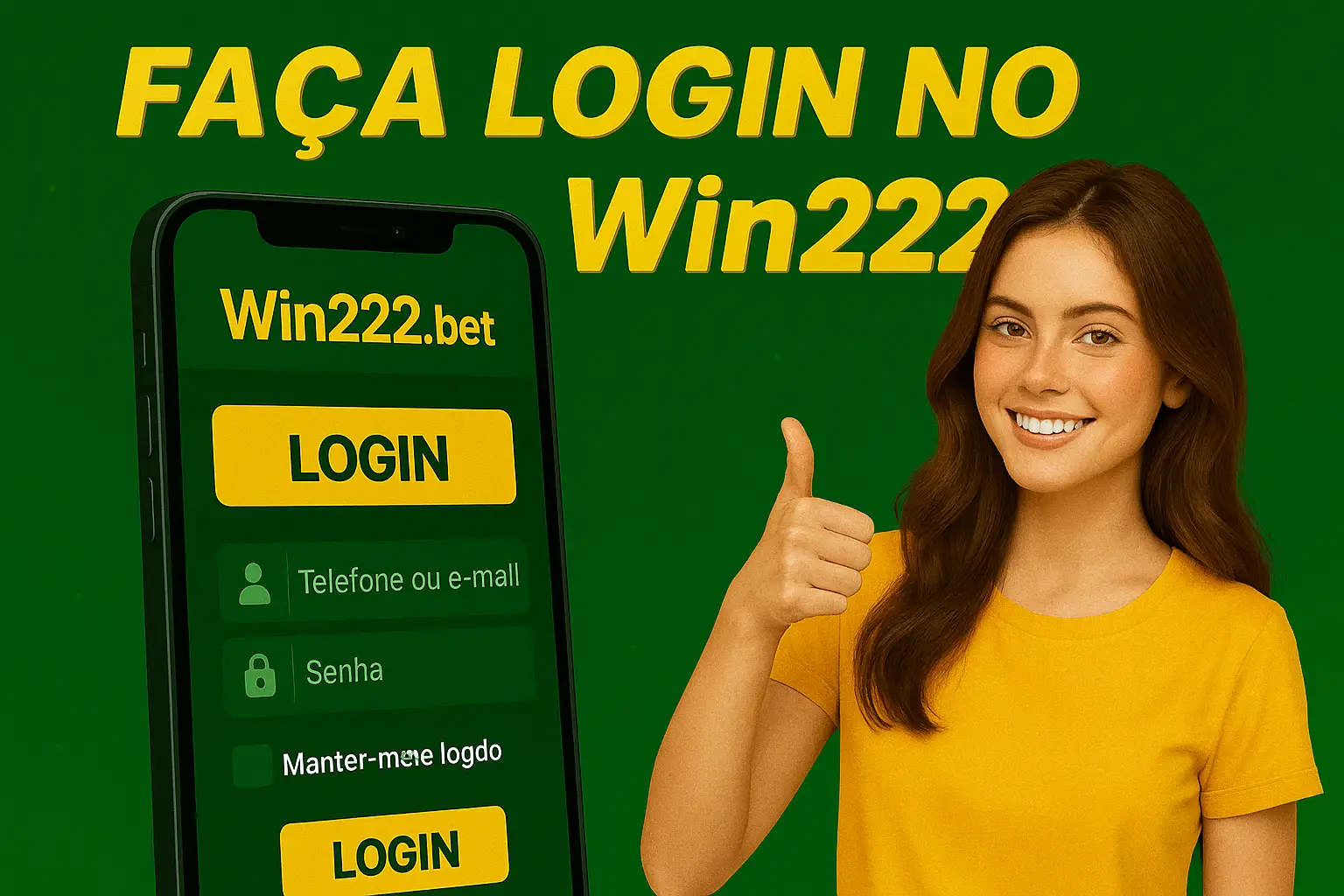 Criar uma nova Conta no plataforma Win222